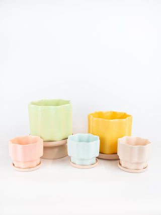 Peaches - Wavy Planter