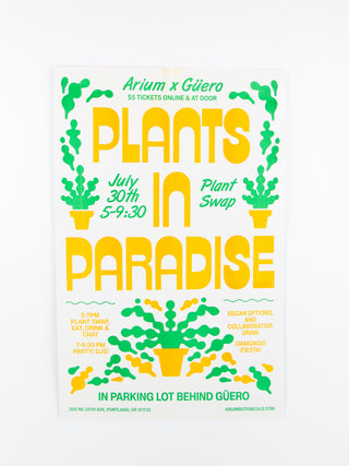 Plants in Paradise Poster
